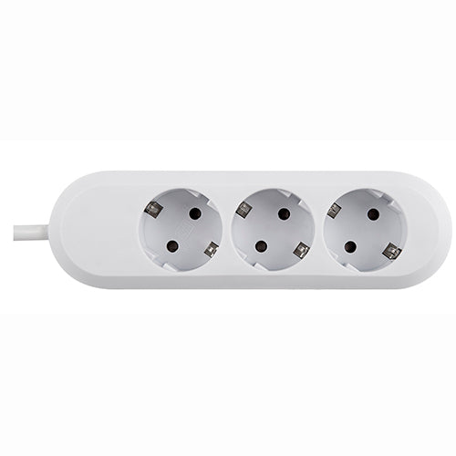 Prelungitor Bachmann SMART, 3 prize, protectie copii, H05VV-F 3G1,5 mm², 3m, Alb