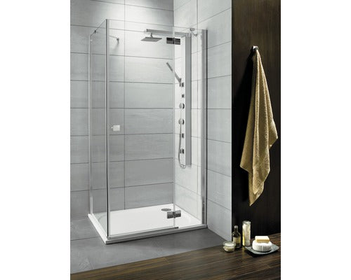 Cabina de dus rectangulara Radaway Almatea KDJ, 100x90x195 cm, colt dreapta, sticla securizata Intimato, profil crom