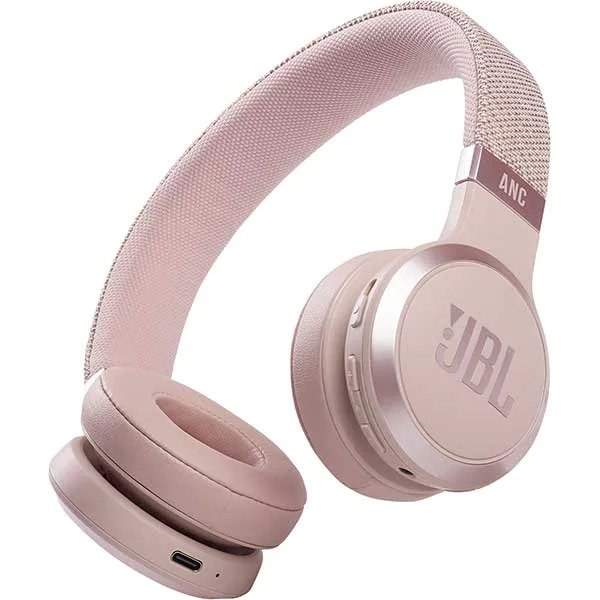 Casti audio on-ear JBL Live 460NC, Noise Cancelling, Bluetooth, Asistent Vocal, Rose
