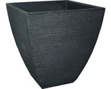 Ghiveci Striat Geli, Plastic, 40x40x42 Cm, Antracit