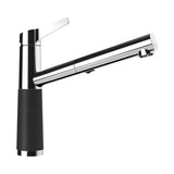 Baterie bucatarie cu dus extractibil SC-510, 2 tipuri de jet, cartus ceramic, Cristalite Nero