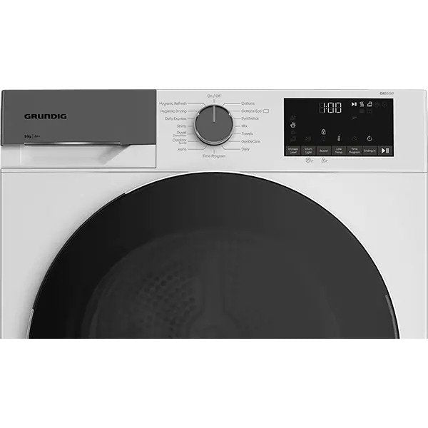 Uscator de rufe GRUNDIG GTP5923BN, Pompa de Caldura, 9 kg, 15 Programe, Clasa A++, Alb