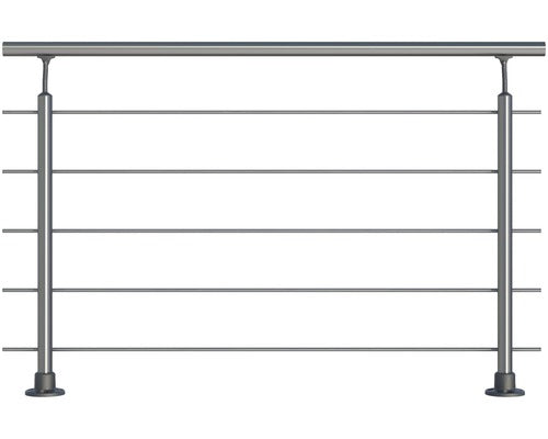 Set Complet Balustrada Pertura din Aluminiu cu Fixare in Podea