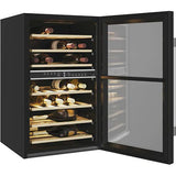 Racitor de vinuri Hoover HWC 154 DELW, 36 sticle, Clasa G, Wi-Fi, Iluminare LED, Sticla Anti UV, H 84.5 cm, Negru