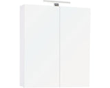 Dulap baie cu oglinda Fly, iluminare LED, PAL, 60x72 cm, alb lucios, IP 44