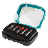 Set 5 freze pentru caneluri Wolfcraft 8753000, in cutie de plastic