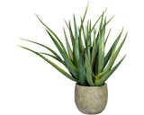 Planta Artificiala Aloe Vera 37 Tije In Ghiveci H 48 Cm Verde