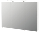 Dulap Baie cu Oglinda Dorina, 3 Usi, PAL, 100x75 cm, Alb
