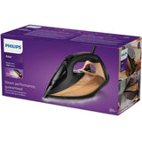 Fier de Calcat PHILIPS Seria 7000 DST7040/80, 2800W, 250g/min, 300ml, Talpa SteamGlide Elite, Auriu-Negru