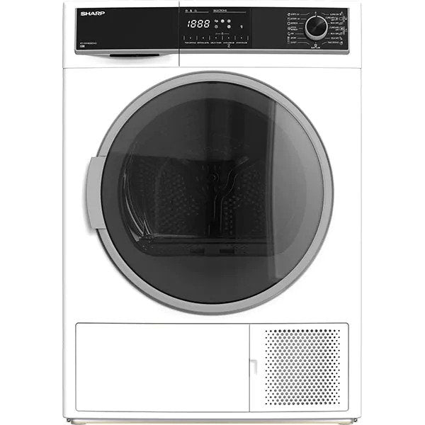 Uscator de rufe SHARP KD-HHH8S8GW3-EE, Pompa de caldura, 8 kg, 15 programe, Clasa A+++, Alb