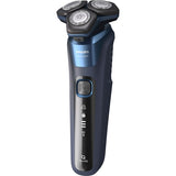 Aparat de barbierit PHILIPS Shaver Seria 5000 S5585/10, barbierit umed/uscat, tehnologie SkinIQ, fara fir, capete flexibile 360°, display LED, senzor Power Adapt, lame auto-ascutire, lama integrata, 60 min, Midnight Blue