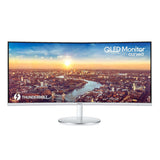 Monitor Gaming VA QLED Samsung 34" LC34J791WTPXEN, WQHD (3440 x 1440), HDMI, DisplayPort, Thunderbolt, AMD FreeSync, Ecran curbat, Boxe, 100Hz, 4ms (Alb)