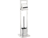 Perie WC cu suport pentru hartie igienica FORM & STYLE crom