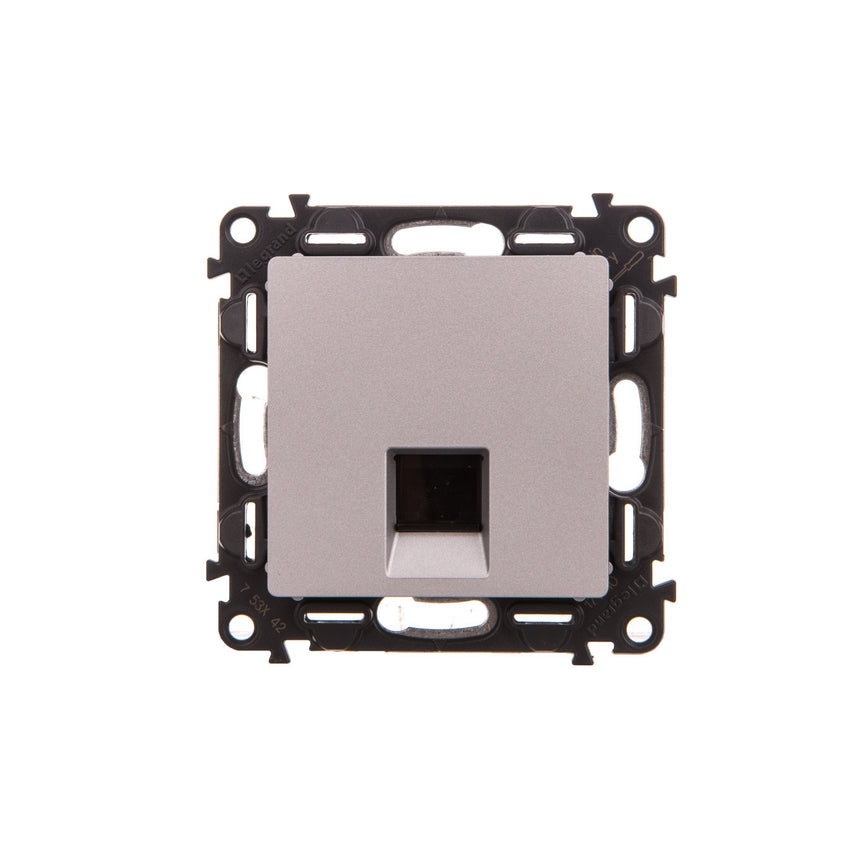 Priza computer RJ45, Legrand, UTP, Aluminiu