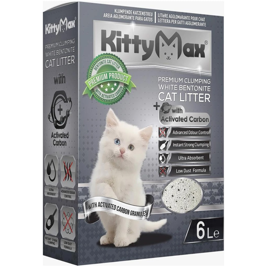 Asternut igienic pentru pisici Kittymax Carbon Activ, 6L