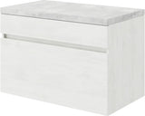 Baza Lavoar Baie Suspendata Bogota, 1 Sertar, Pal, 80 Cm, Alb, Cu Blat