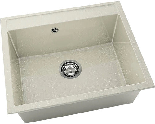 Chiuveta Bucatarie Cu O Cuva Fat Avangard 227 60x51 Cm, Fara Picurator, Granixit Silver Stone