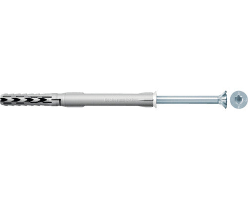 Dibluri Plastic Cu Surub Fischer Sxr 8x100 Mm, 50 Bucati, Cap Inecat, Pentru Rame/tocuri