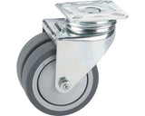 Roata Pivotanta Plastic Tarrox Ø75mm, Max. 100kg, Placa De Fixare 60x60 Mm, Cu Rulment
