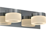 Aplica cu LED integrat Kynosural 2x6,5W 630 lumeni, pentru baie IP44, crom