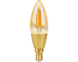 Bec Vintage Led Variabil Nedis E14 4, 9w, Glob Clar Lumanare, Durata De Viata 10.000 H, Lumina Calda, Conexiune Wifi