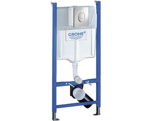 Set rezervor WC incastrat Grohe Rapid SL cu cadru de instalare, pentru gips-carton, 3-9 l, 50x112 cm, include clapeta de actionare Skate air