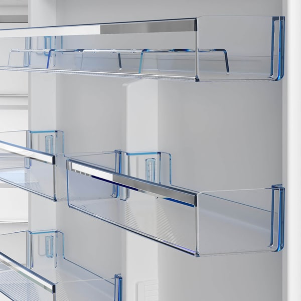 Frigider cu doua usi Beko B5RDNE594ZXB, 557 l, No Frost, HarvestFresh, Everfresh+, AeroFlow, Display, Clasa E, H 186 cm, Metal Look