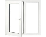Fereastra Pvc Termopan 5 Camere Tripan 116x116 Cm Alba Deschidere Dubla Stanga + Fixa
