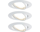 Spoturi Led Incastrate Base 5w Ø90 Mm, Module Becuri Led Coin Incluse, Alb Mat, Pachet 3 Bucati