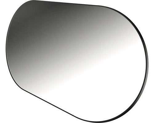 Oglinda Baie Cordia Oval Line 50x100 Cm Rama Neagra