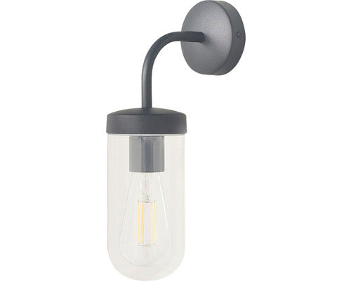 Aplica Yago E27 max. 1x60W, pentru baie IP44, negru/transparent