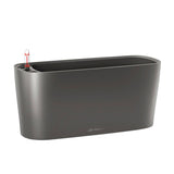 LECHUZA Jardiniera de masa „Delta 20 ALL-IN-ONE” carbune metalic 15563