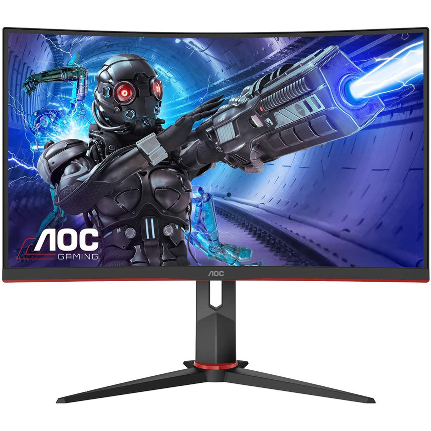 Monitor Gaming Curbat WLED VA AOC 31.5", Full HD (1920x1080), 240Hz, 0.5 ms, AMD, 2x HDMI, DisplayPort, Jack, FrameLess, VESA, negru