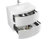 Baza Lavoar Suspendat, Savini Armonia, 2 Sertare, 70 cm, Alb