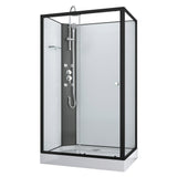 Cabina de dus completa Black VIVA 1 120x80 cm