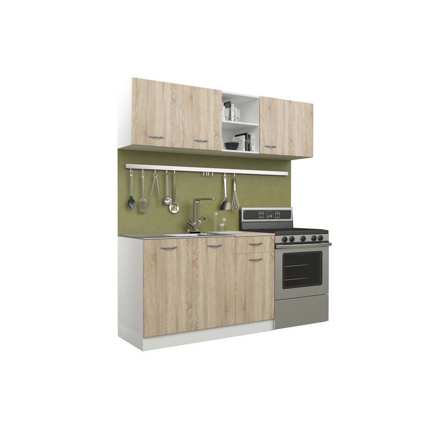Set Bucatarie haaus Kara, Stejar Sonoma/Alb, L 180 cm