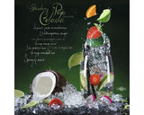 Tablou Sticla Pina Colada 30x30 Cm