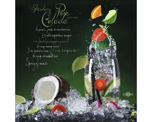 Tablou Sticla Pina Colada 30x30 Cm