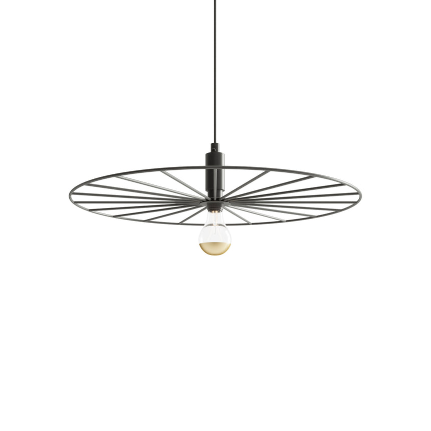 Lampa suspendata Thoro Lighting, negru, 1xE27, 45cm, inaltime reglabila, fara bec