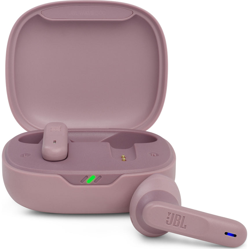 Casti audio in-ear JBL Wave 300TWS, True Wireless, Bluetooth, Deep Bass, IPX2, Touch Control, Dual Connect, Roz
