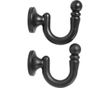 Carlige Pentru Draperie, Negru, Set 2 Buc