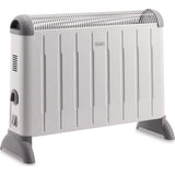 Convector electric portabil De'Longhi HCM2030, 2000 W, 3 trepte de putere, Termostat reglabil, Termostat de siguranta, Protectie anti-inghet, Alb