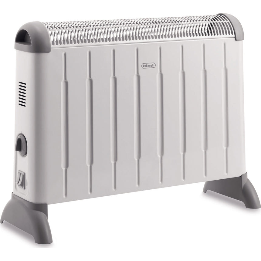 Convector electric portabil De'Longhi HCM2030, 2000 W, 3 trepte de putere, Termostat reglabil, Termostat de siguranta, Protectie anti-inghet, Alb