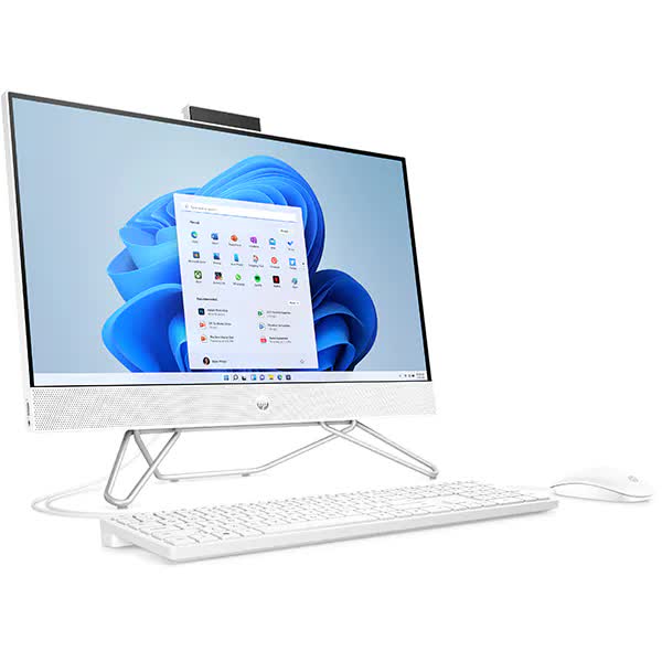 Sistem PC All in One HP 24-ck0021nq, Intel Core i7-12700T pana la 4.7GHz, 23.8" Full HD, 16GB, SSD 512GB, Intel UHD Graphics 770, Windows 11 Home, Alb