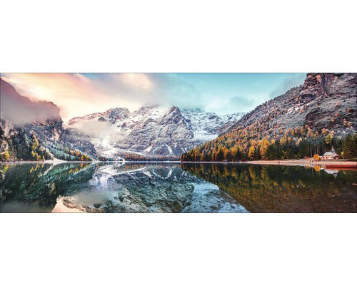 Tablou Sticla Nordic Mountain Setting 50x125 Cm