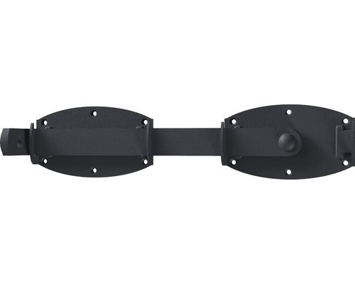 Zavor Metalic Pentru Poarta Dubla Alberts Ovado 375x80 Mm, Otel Zincat Negru