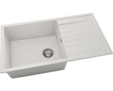 Chiuveta Bucatarie Cu O Cuva Fat Avangard 229 90x49 Cm, Cu Picurator, Reversibila, Fatgranit White