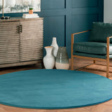 Covor Romantic 080cm rotund turquoise