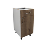 Corp Baza haaus Karo, 1 Sertar, 1 Usa, Stejar Bronz/Alb, 40 x 50 x 80 cm