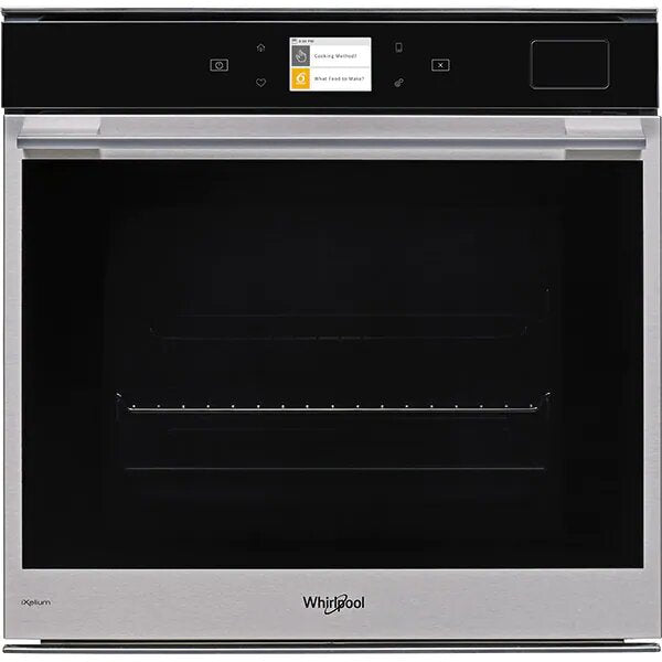 Cuptor incorporabil Whirlpool W9 OS2 4S1 P, Electric, 73 l, Autocuratare pirolitica, Tehnologia al 6-lea Simt, Ready2Cook, SteamSense, Grill, Clasa A+, Negru